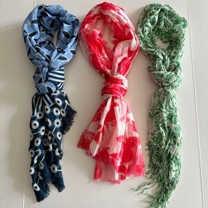Wrap scarves, ~26"x70" each, ALL THREE going for one price!